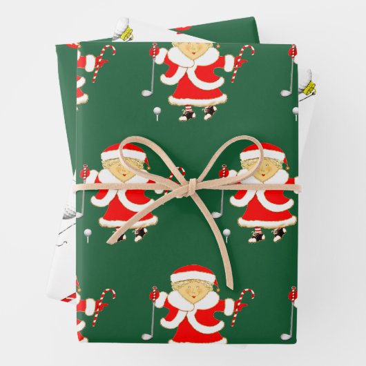 Creative Golf Christmas Geschenkpapier Set (Beispiel)