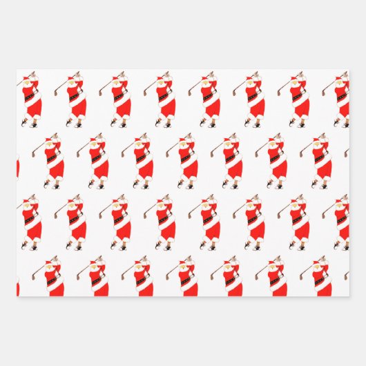 Creative Golf Christmas Geschenkpapier Set (Vorderseite)