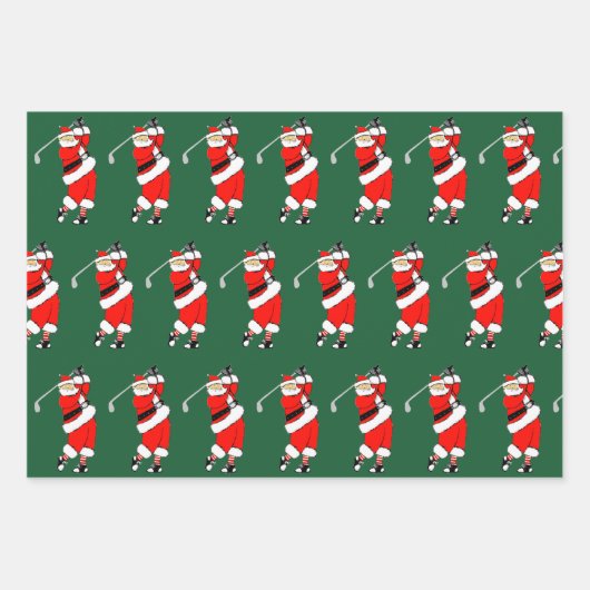Creative Golf Christmas Geschenkpapier Set (Vorderseite)