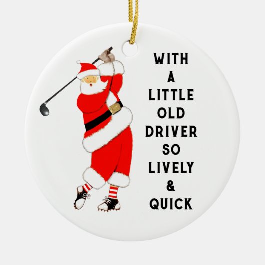 Creative Golf Christmas Keramikornament (Vorne)