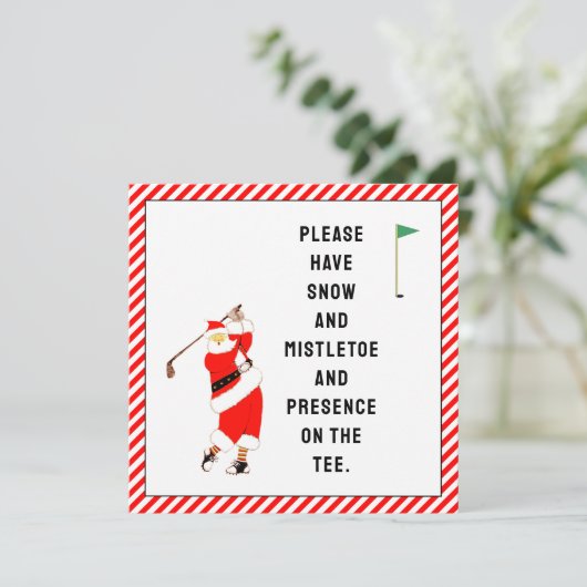 Creative Golf Weihnachtskarte Einladung (Stehend Vorderseite)