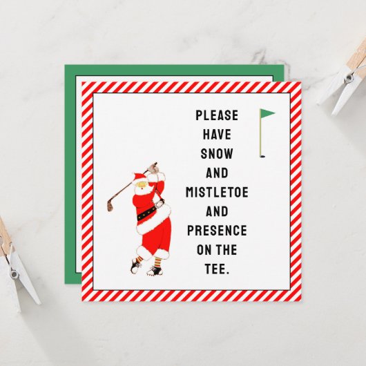 Creative Golf Weihnachtskarte Einladung (Vorderseite/Rückseite Beispiel)