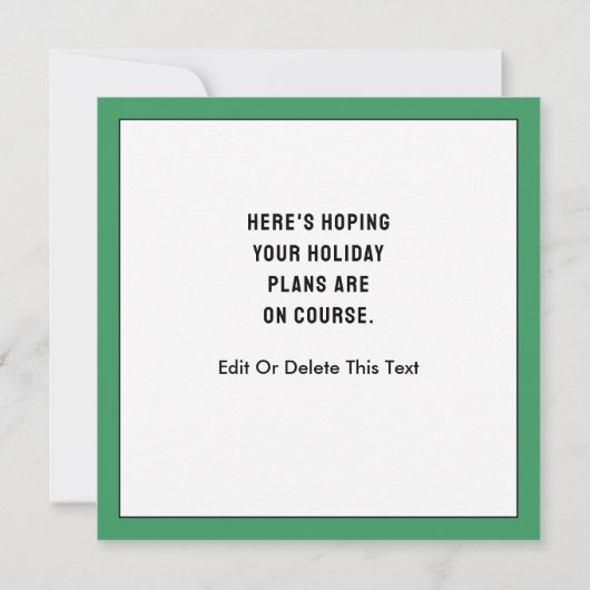 Creative Golf Weihnachtskarte Einladung (Rückseite)