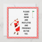 Creative Golf Weihnachtskarte Einladung (Vorderseite)