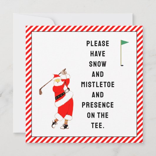 Creative Golf Weihnachtskarte Einladung (Vorderseite)