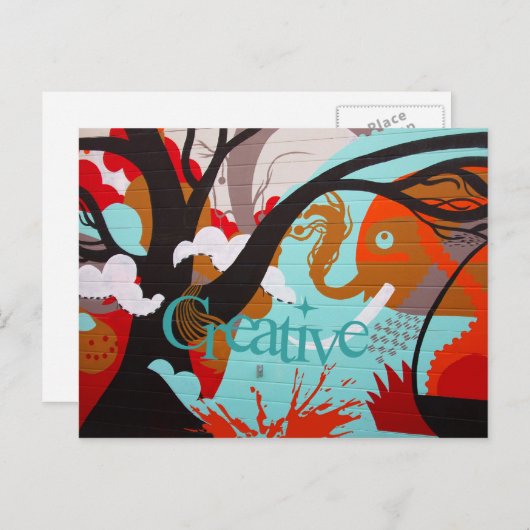 Creative Graffiti Postkarte (Vorne/Hinten)