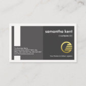 Creative Grauspalte Box Frame Gründer CEO Visitenkarte (Vorderseite)