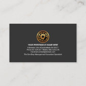 Creative Gray Black Layers Corporate Visitenkarte (Rückseite)