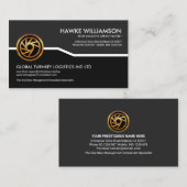 Creative Gray Black Layers Corporate Visitenkarte (Vorne/Hinten)