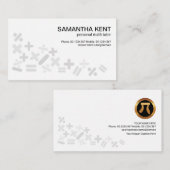 Creative Gray Math Symbols Motif Buchführung Visitenkarte (Vorne/Hinten)