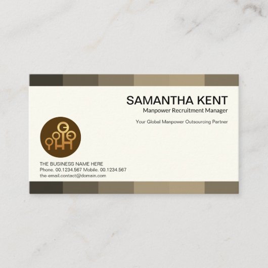 Creative Gray Shade Panels Laufbahnverantwortliche Visitenkarte (Vorderseite)