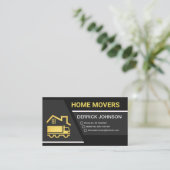 Creative Gray Trapezium Layers Zuhause Movers Visitenkarte (Stehend Vorderseite)