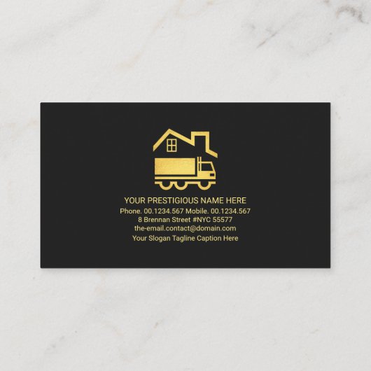 Creative Gray Trapezium Layers Zuhause Movers Visitenkarte (Rückseite)