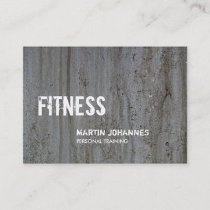 Creative Gray Wall Personal Trainer Visitenkarte