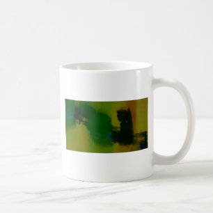 Creative Green Yellow Abstrakt Kaffeetasse