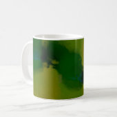 Creative Green Yellow Abstrakt Kaffeetasse (Vorderseite Links)