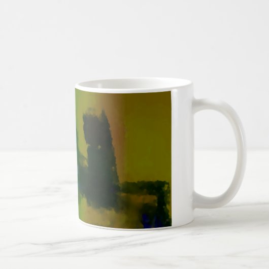Creative Green Yellow Abstrakt Kaffeetasse (Rechts)