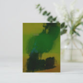 Creative Green Yellow Abstrakt Postkarte (Stehend Vorderseite)