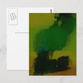 Creative Green Yellow Abstrakt Postkarte (Vorne/Hinten)