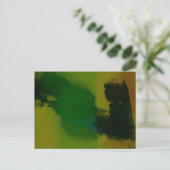 Creative Green Yellow Abstrakt Postkarte (Stehend Vorderseite)