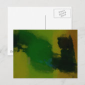 Creative Green Yellow Abstrakt Postkarte (Vorne/Hinten)
