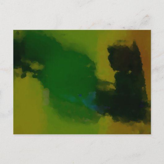 Creative Green Yellow Abstrakt Postkarte (Vorderseite)