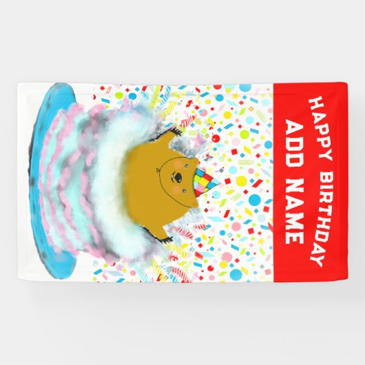 Creative Groundhog Day Birthday Banner (Horizontal)