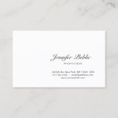 Creative handgeschriebene Kalligrafie Script Moder Visitenkarte (Rückseite)