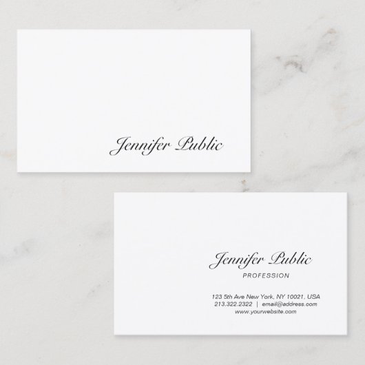 Creative handgeschriebene Kalligrafie Script Moder Visitenkarte (Vorne/Hinten)