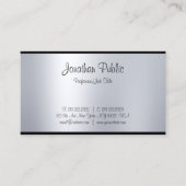 Creative handgeschriebenes Skript Silver Calligrap Visitenkarte (Vorderseite)