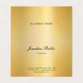 Creative Handschrift Name Gold Modern Template Visitenkarten (Innenseite Aufgefaltet)