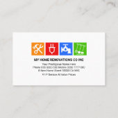 Creative Handyman Signage Frame Building Visitenkarte (Rückseite)