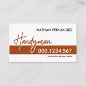 Creative Handyman Signage Frame Building Visitenkarte (Vorderseite)