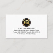 Creative Handyman Tools Grey Layers Visitenkarte (Rückseite)