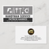 Creative Handyman Tools Grey Layers Visitenkarte (Vorne/Hinten)