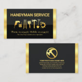 Creative Handyman-Tools mit goldenen Streifen Visitenkarte (Vorne/Hinten)