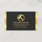 Creative Handyman-Tools mit goldenen Streifen Visitenkarte (Rückseite)