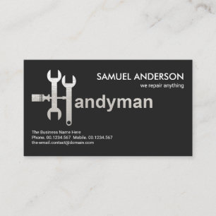 Creative Handyman Tools Motif Handyman Signage Visitenkarte