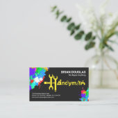 Creative Handyman Tools Motif Paint Spritzer Visitenkarte (Stehend Vorderseite)