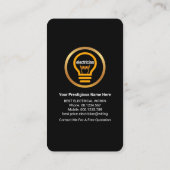 Creative Hanging Gold Lighting Shade Visitenkarte (Rückseite)