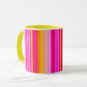 Creative helle Magenta gelb pink künstlerisch gest Tasse (Vorderseite Links)