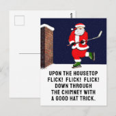 Creative Hockey Weihnachten Postkarte (Vorne/Hinten)