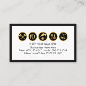 Creative Home Handyman Tools Circuit Wiring Visitenkarte (Rückseite)