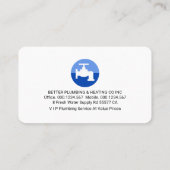 Creative Home Plumbing Pipes Leaking Faucet Visitenkarte (Rückseite)