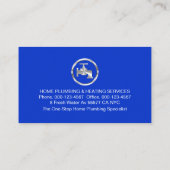 Creative Home Plumbing Pipes System Visitenkarte (Rückseite)