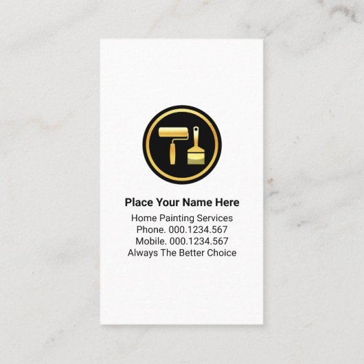 Creative Home Roller Brush Handyman Painter Visitenkarte (Rückseite)