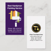 Creative Home Roller Brush Handyman Painter Visitenkarte (Vorne/Hinten)