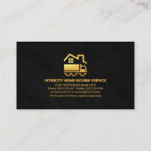Creative House Key Gold Truck Zuhause Moving Visitenkarte (Rückseite)