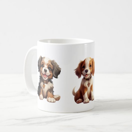 Creative Hunde-Tasse Kaffeetasse (Vorderseite Links)