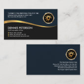 Creative Imitats Gold Line Wave CEO Visitenkarte (Vorne/Hinten)